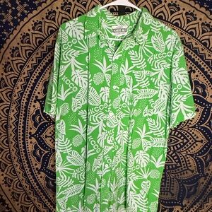 The Chive Members Only Men's Green Leaf Print Casual Shirt
